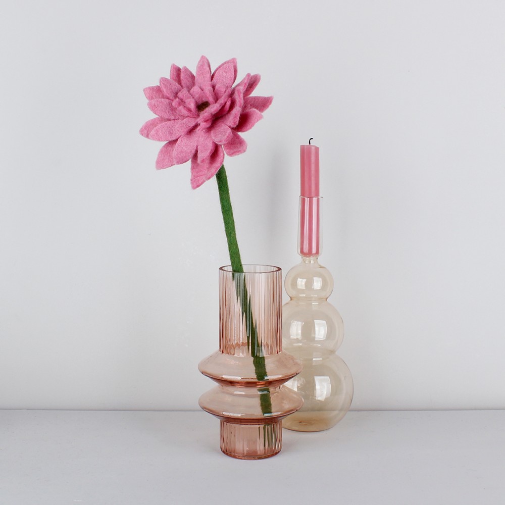 Vilten bloem - Gerbera oudroze