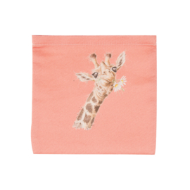 Wrendale foldable shopping bag "Flowers" - giraffe