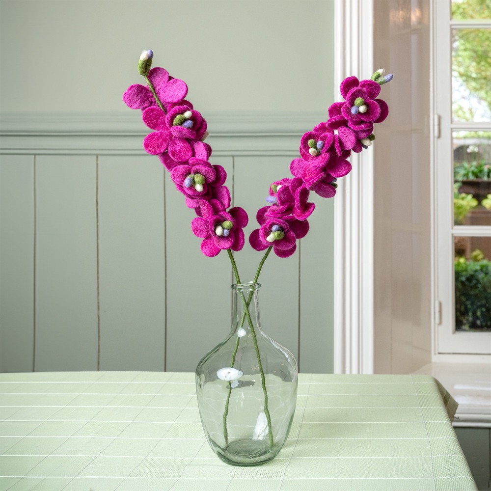 Vilten bloem - Ridderspoor fuchsia