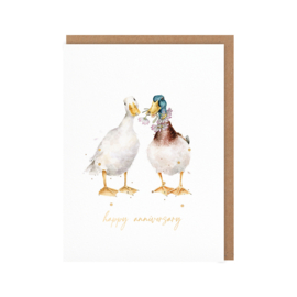 Wrendale card "Not a Daisy Goes By" - "happy anniversary" - eend