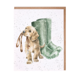 Wrendale greeting card - "Hopeful" - labrador