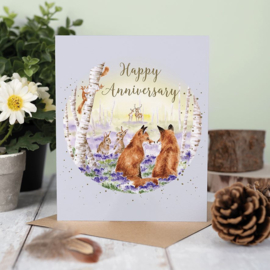Wrendale greeting card "Happy Anniversary" - vos