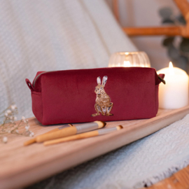 Wrendale embroidered Make Up Brush Bag "Golden Hare" - haas