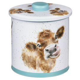 Wrendale Biscuit Barrel - The Country Set - Koe