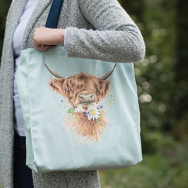 Wrendale canvas tote bag "Daisy Coo" - koe