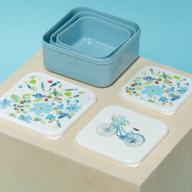 Lunchboxen set M/L/XL - Julie Dodsworth - blue