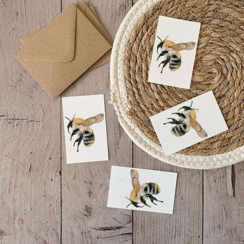 Fencil Art Studio - mini kaartje met envelop - hommel