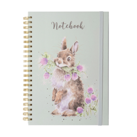 Wrendale A4 Notebook "Head Clover Heels" - konijn
