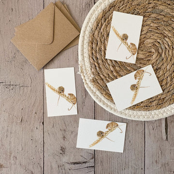 Fencil Art Studio - mini kaartje met envelop - veldmuizen