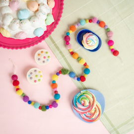 Viltslinger - viltballetjes & pompoms - multicolor
