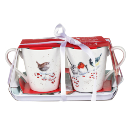 Wrendale Mug & Tray set "One Snowy Day"