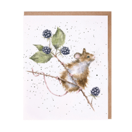 Wrendale greeting card - "Brambles" - muis