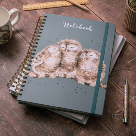 Wrendale A4 Notebook "Owlets" - uil