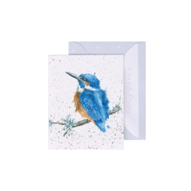 Wrendale mini card "King of the River" - ijsvogel