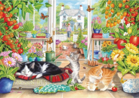 Otter House puzzel - 1000 - Greenhouse Cats