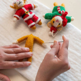 Vilten hanger kat - Kerstpoes