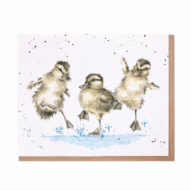 Wrendale greeting card - "Puddle Ducks" - eend