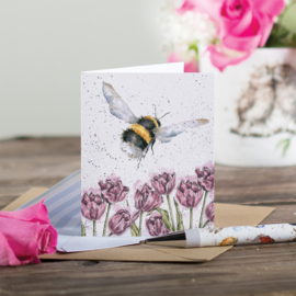 Wrendale mini card "Flight of the Bumblebee" - hommel