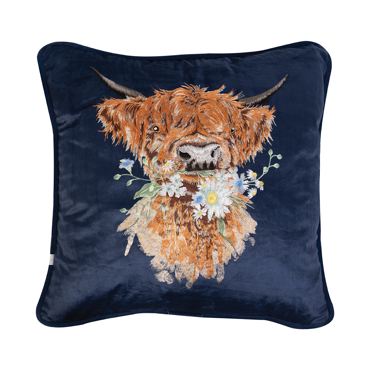 Wrendale Embroidered Cushion Cover "Daisy Coo" - hooglander