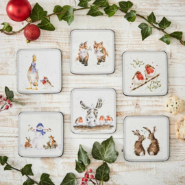 Wrendale Coasters "The Christmas Set" - set van 6