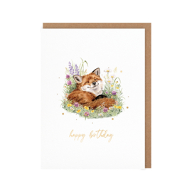 Wrendale card "Serenity" - "happy birthday" - vos