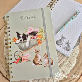 Wrendale A5 Notebook "Sleeping on the Job" - hond