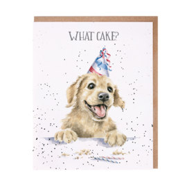 Wrendale greeting card "What Cake?" - hond