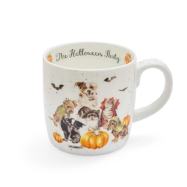 Wrendale Royal Worcester mok - large - "The Halloween Party"
