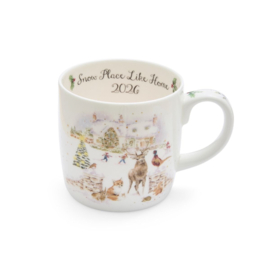 Wrendale Royal Worcester mok - large - "Snow Place Like Home"