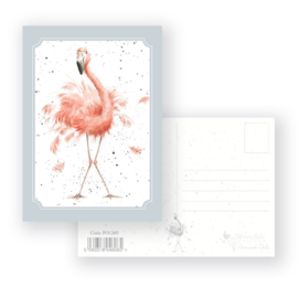 Wrendale postcard "Birthday Girl" - flamingo