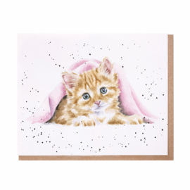 Wrendale greeting card - "Duvet Day" - poes