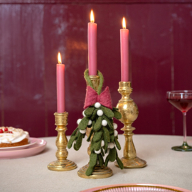 Vilten hanger - Mistletoe met strik XL