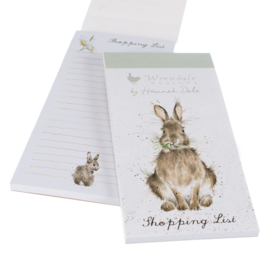 Wrendale Magnetic Shopping Pad "Daisy Rabbit" - konijn