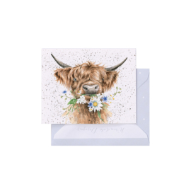 Wrendale mini card "Daisy Coo" - hooglander