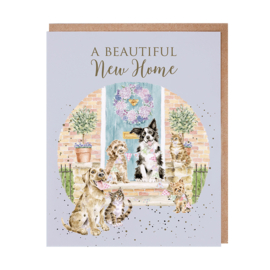 Wrendale greeting card "Beautiful New Home" - hond