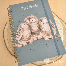 Wrendale A4 Notebook "Owlets" - uil