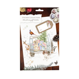 Wrendale stickerset "Christmas Gift Labels"