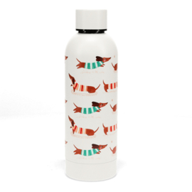 RVS waterfles/thermosfles 500 ml - Sausage Dogs - Teckel