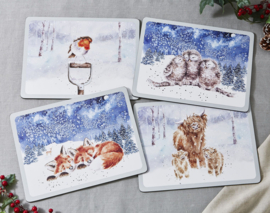 Wrendale Placemats Large "Winter Skies" - set van 4