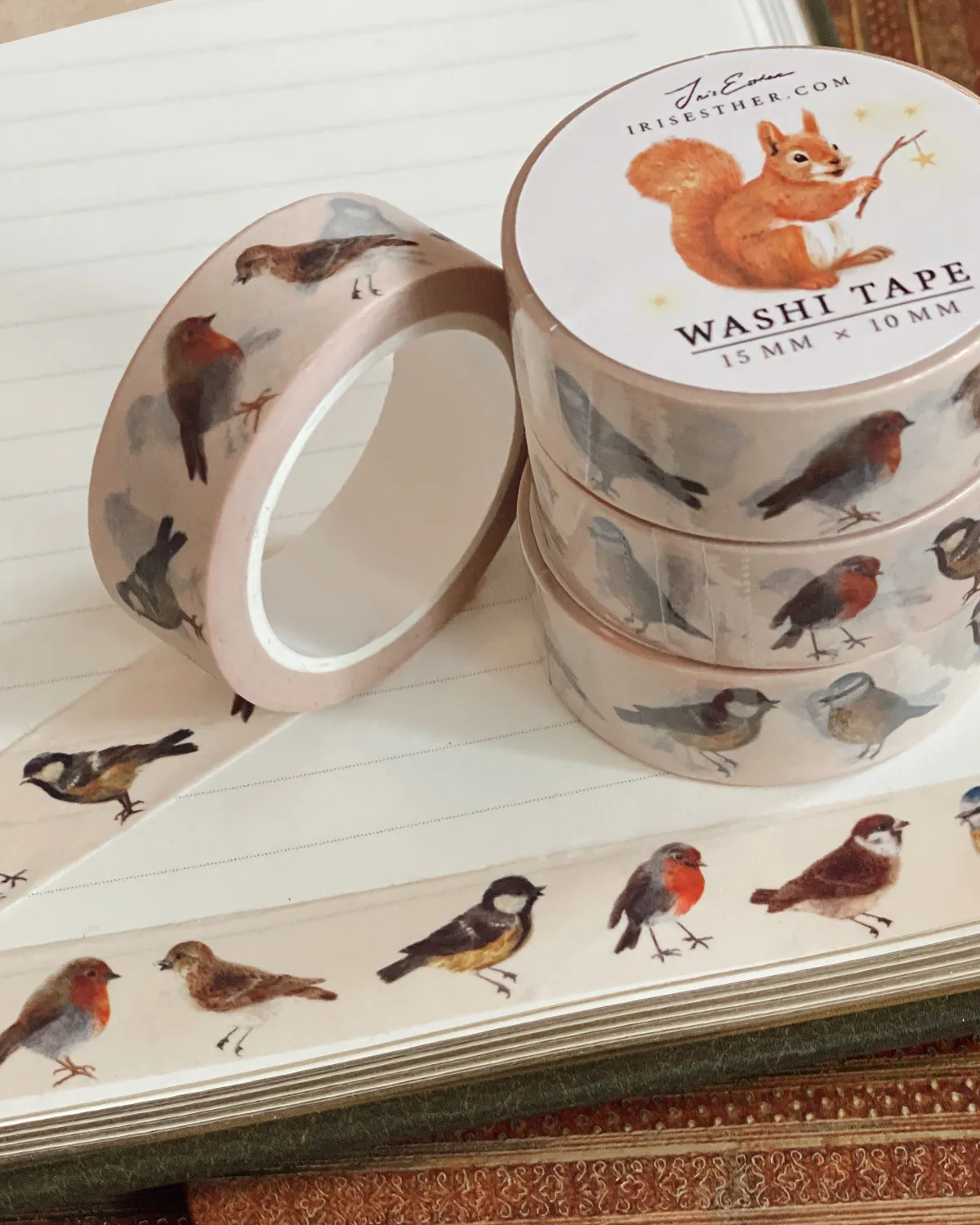 Iris Esther Washi Tape - Garden Birds