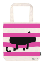 Grote katoenen shopper - Ed the Cat - Hang Out