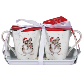 Wrendale Mug & Tray set "Holly Jolly Christmas"