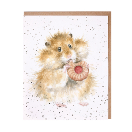 Wrendale greeting card - "The Diet Starts Tomorrow" - hamster