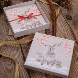 Wrendale Luxury Boxed Christmas cards "Snowfall"