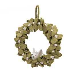 Vilten krans XL - Mistletoe met vredesduif