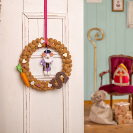 Vilten decoratie hanger "Pietermuis" - lila
