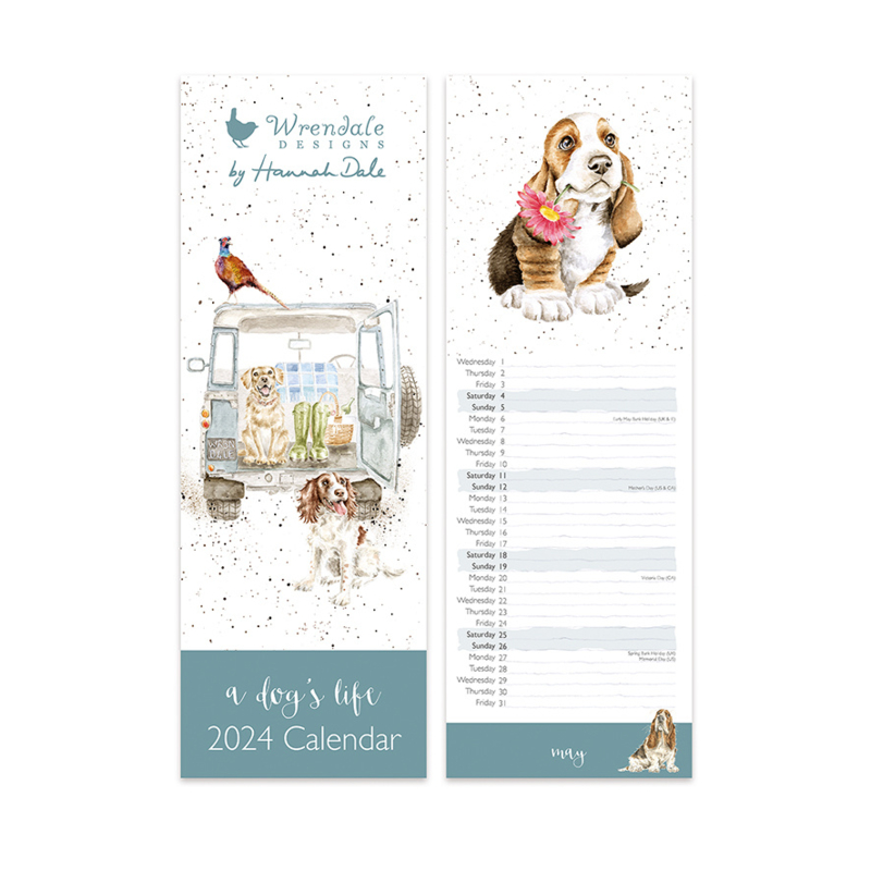 Wrendale 2024 Slim Calendar "A Dog's Life"