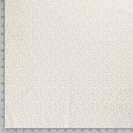 Katoen Print Kerst - Gingko Blad  - Off White