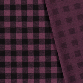 Heavy Knit  Check - Purple