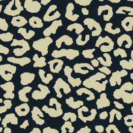 Lycra Yoga - Leopard   - Black Navy Ecru